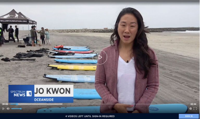 Spectrum News features JMMF and surf therapy