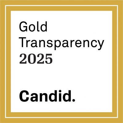 Gold Transparency Award for charities 2025 logo CANDID